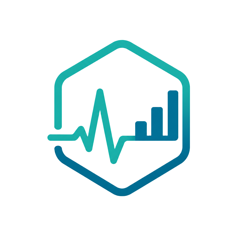 DE-TRANSFORMER mark: a heartbeat line rising into bars, enclosed in a hexagon